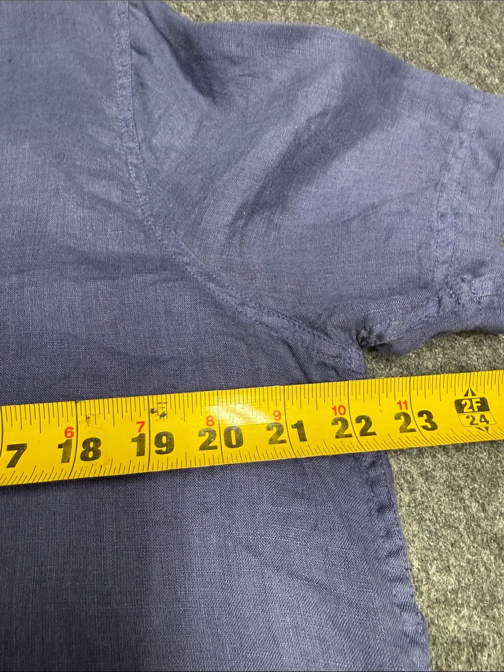 Raffi Blue Short-Sleeve Linen Button-Down Shirt - Picture 5 of 6